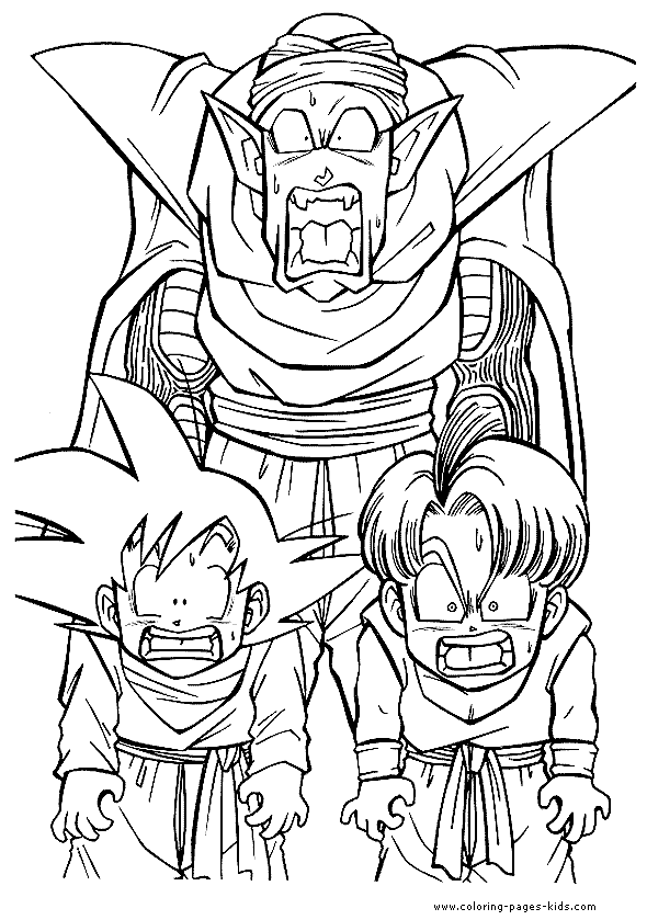 Dragon Ball Z color page, cartoon characters coloring pages, color plate, coloring sheet,printable coloring picture