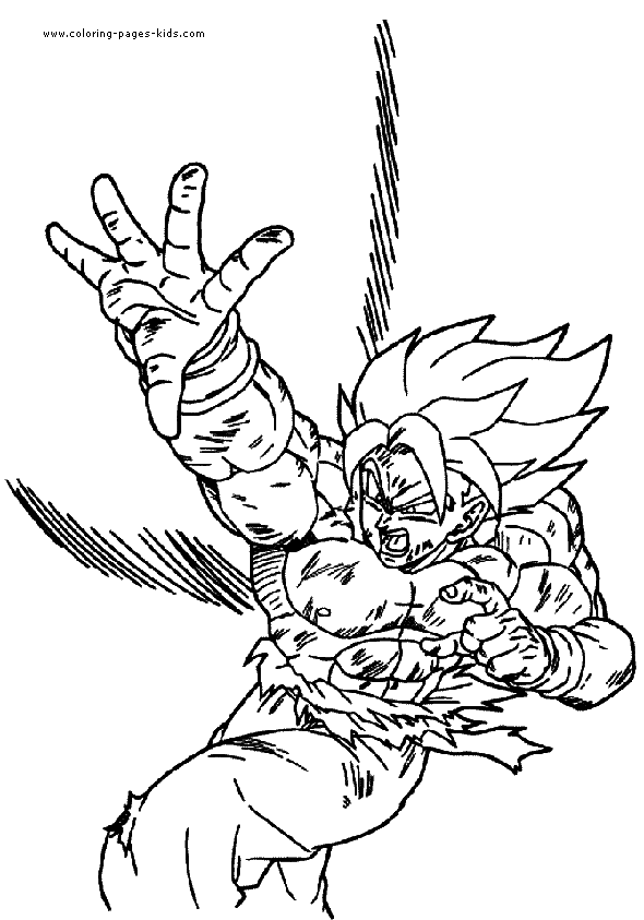 Dragon Ball Z color page, cartoon characters coloring pages, color plate, coloring sheet,printable coloring picture