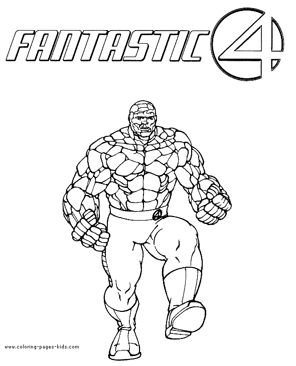 Fantastic Four Color Page Coloring Pages For Kids Cartoon Characters Coloring Pages Printable Coloring Pages Color Pages Kids Coloring Pages Coloring Sheet Coloring Page
