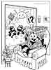 Felix the Cat cartoon coloring pages, 