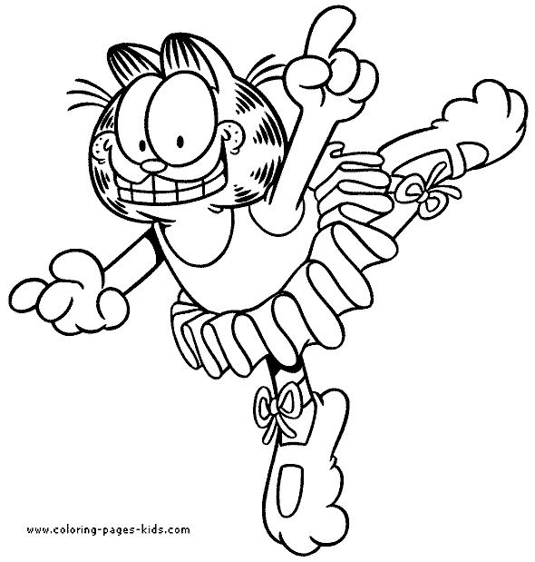 Garfield color page, cartoon characters coloring pages, color plate, coloring sheet,printable coloring picture