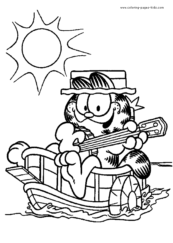 Garfield Color Page Coloring Pages For Kids Cartoon Characters Garfield Color Page Coloring Pages For Kids Cartoon Characters