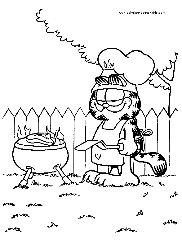 Garfield color page, cartoon characters coloring pages, color plate, coloring sheet,printable coloring picture