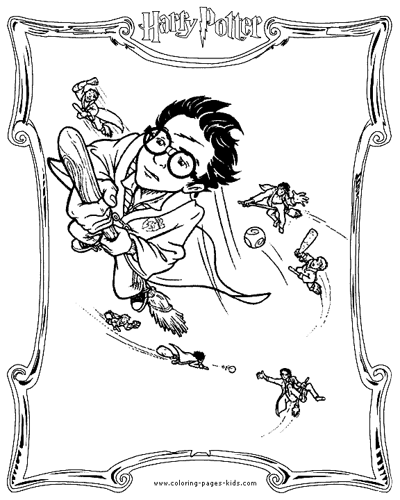 Harry Potter color page - cartoon coloring - Coloring pages for kids