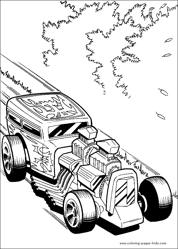 Hot Wheels color page cartoon characters coloring pages, color plate, coloring sheet,printable coloring picture