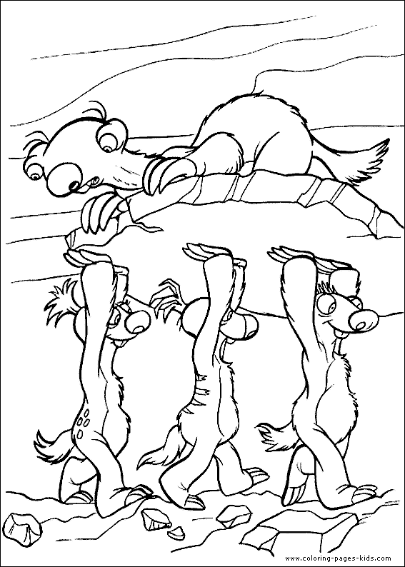 Ice Age color page cartoon characters coloring pages, color plate, coloring sheet,printable coloring picture