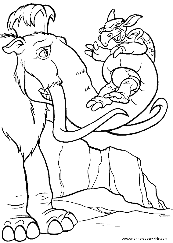 Ice Age color page cartoon characters coloring pages, color plate, coloring sheet,printable coloring picture