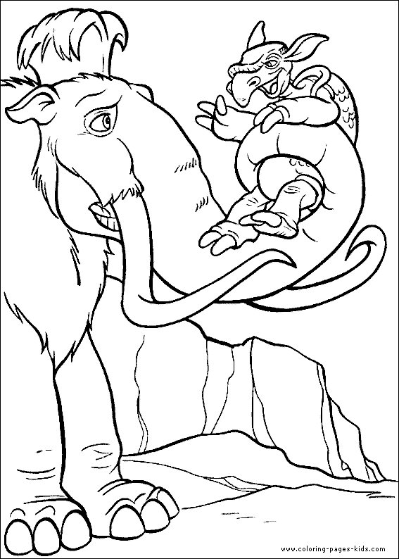 Ice Age color page cartoon characters coloring pages, color plate, coloring sheet,printable coloring picture