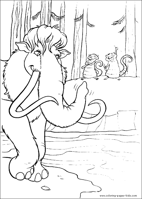 Ice Age color page cartoon characters coloring pages, color plate, coloring sheet,printable coloring picture