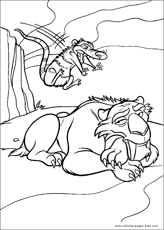 Ice Age color page cartoon characters coloring pages, color plate, coloring sheet,printable coloring picture