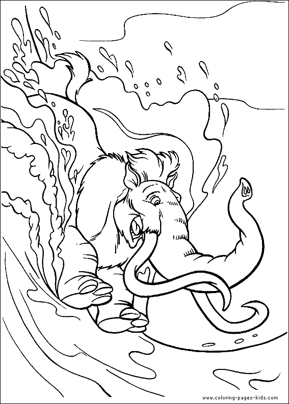 Ice Age color page cartoon characters coloring pages, color plate, coloring sheet,printable coloring picture