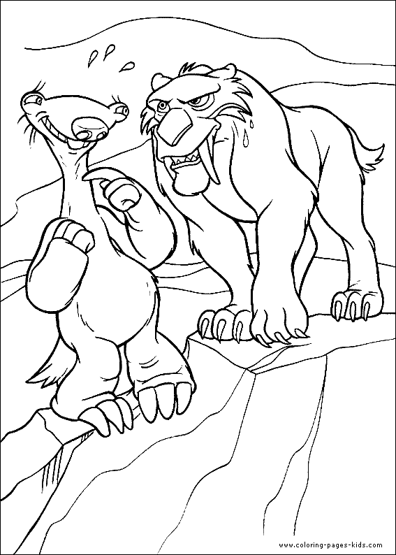 ice age characters coloring pages