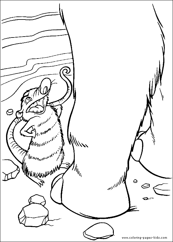 ice age characters coloring pages