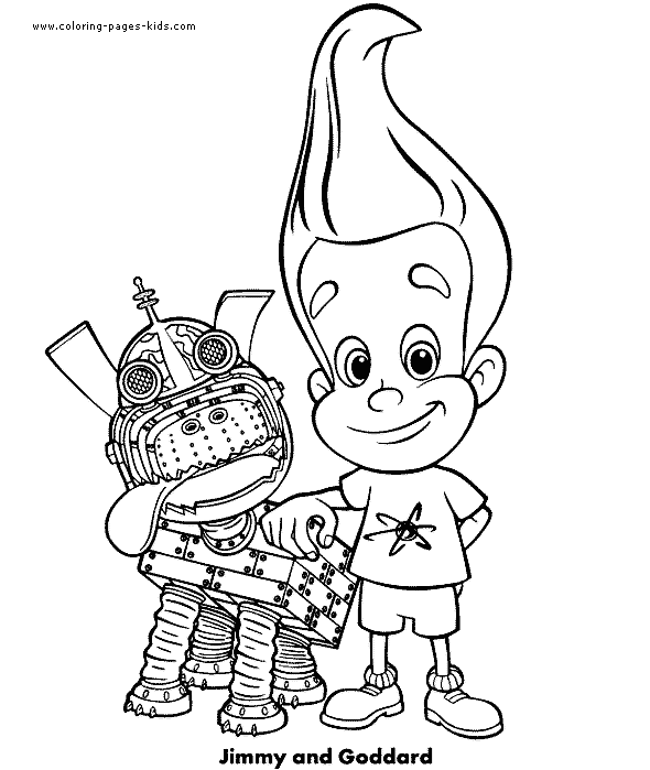 Jimmy Neutron coloring sheet