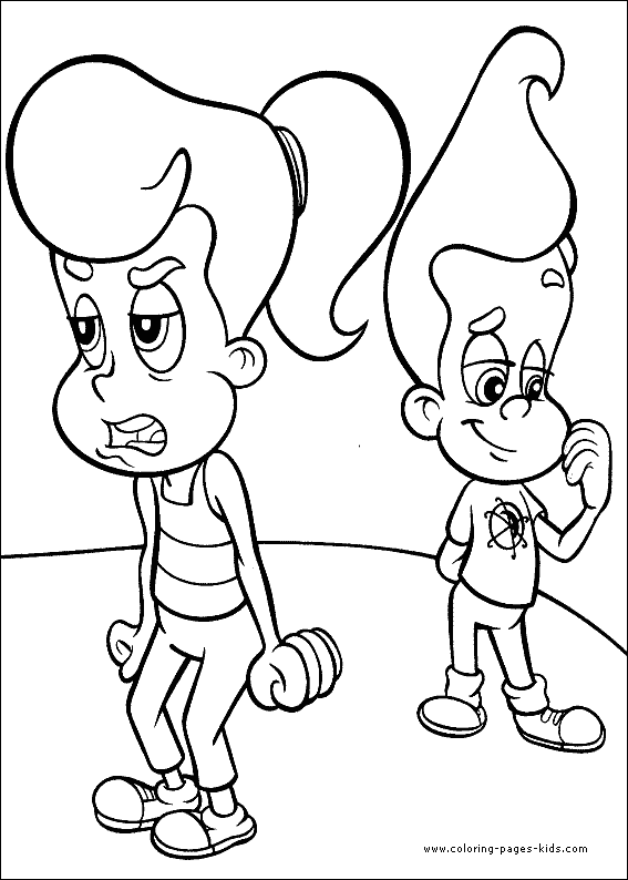 Jimmy Neutron color page - Coloring pages for kids - Cartoon characters