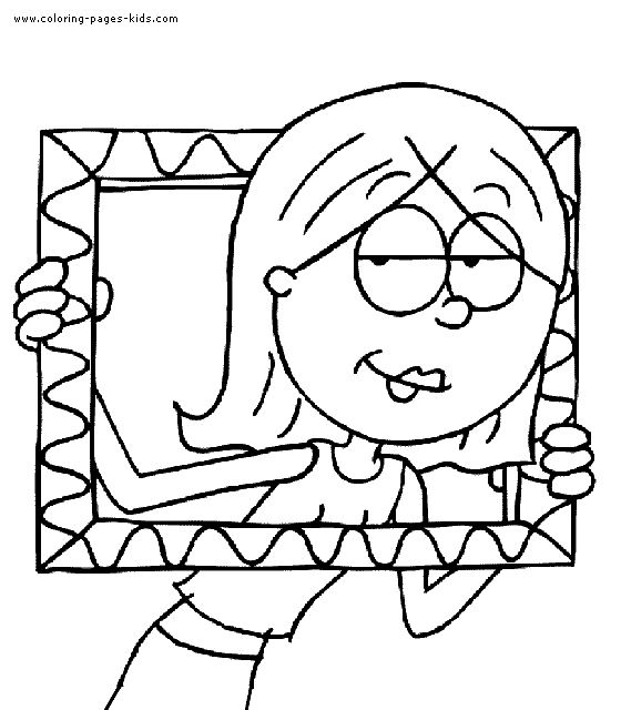 Lizzie McGuire in a frame color page