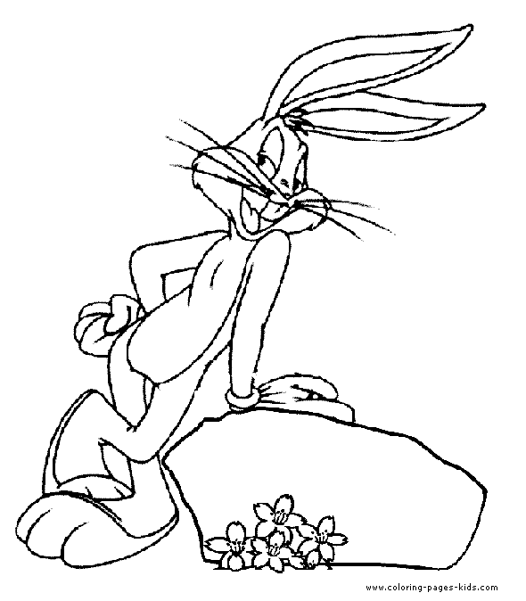Bugs Bunny color page - cartoon coloring - Coloring pages for kids