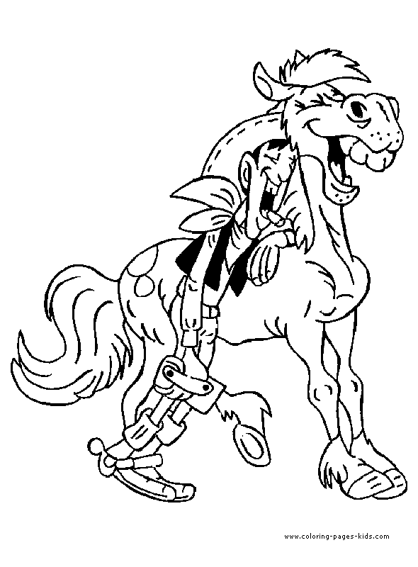 Lucky Luke color page, cartoon characters coloring pages, color plate, coloring sheet,printable coloring picture