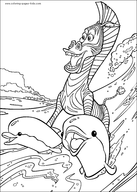 Madagascar color page, cartoon characters coloring pages, color plate, coloring sheet,printable coloring picture