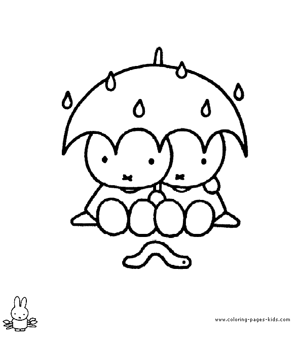 Miffy color page cartoon characters coloring pages, color plate, coloring sheet,printable coloring picture