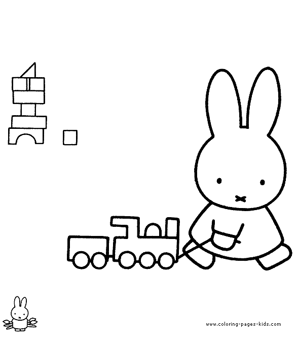 Miffy color page cartoon characters coloring pages, color plate, coloring sheet,printable coloring picture