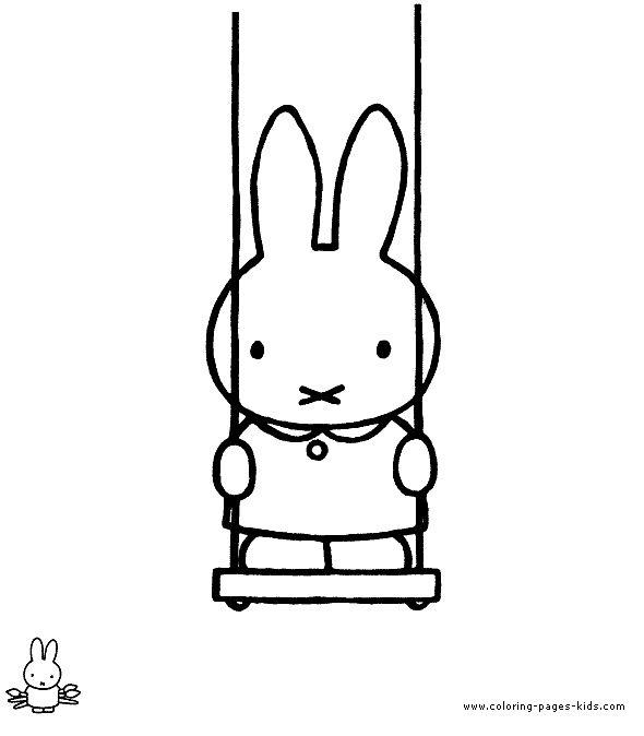 Miffy color page cartoon characters coloring pages, color plate, coloring sheet,printable coloring picture