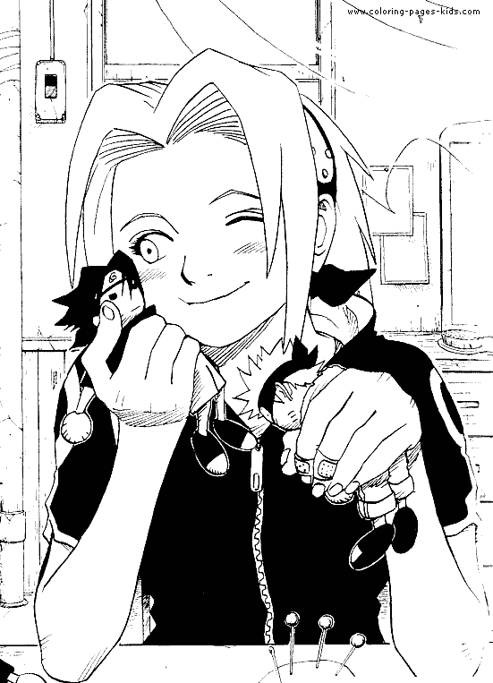 Coloring page - Naruto e Sakura