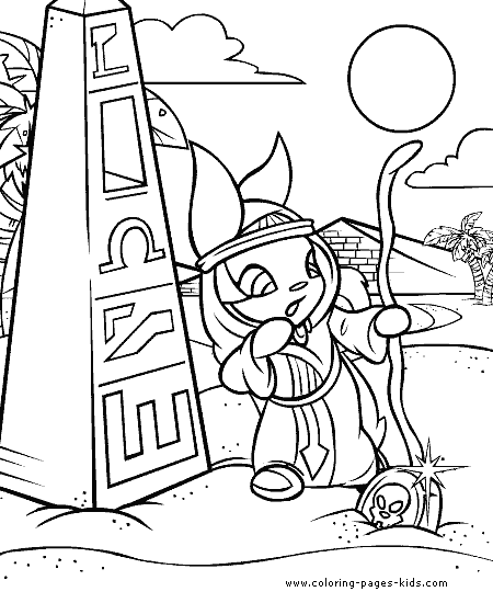 Neopets color page cartoon characters coloring pages, color plate, coloring sheet,printable coloring picture