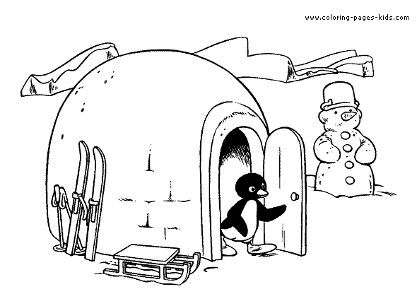 Pingu color page cartoon characters coloring pages, color plate, coloring sheet,printable coloring picture