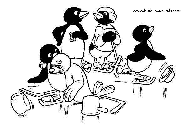 Pingu color page cartoon characters coloring pages, color plate, coloring sheet,printable coloring picture