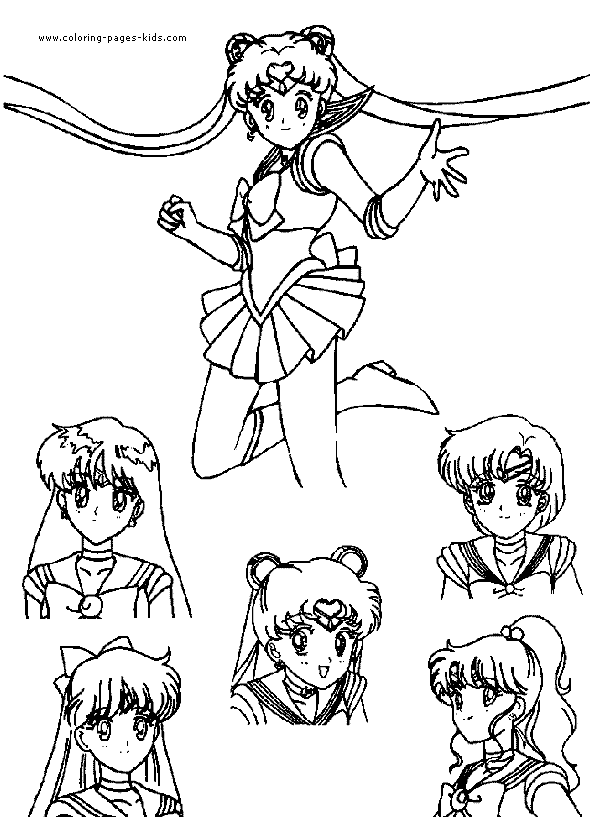 Sailor Moon color page cartoon characters coloring pages, color plate, coloring sheet,printable coloring picture