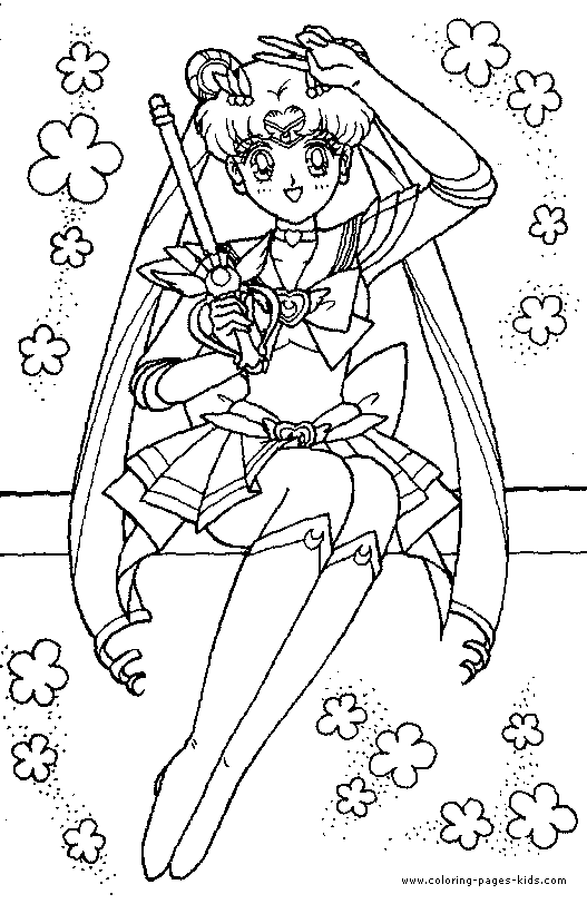 Sailor Moon color page cartoon characters coloring pages, color plate, coloring sheet,printable coloring picture