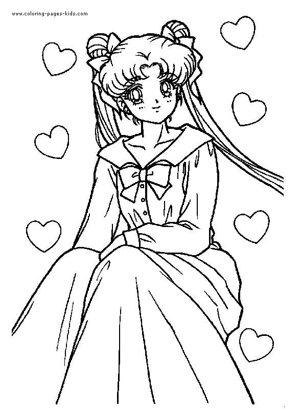 Sailor Moon color page cartoon characters coloring pages, color plate, coloring sheet,printable coloring picture