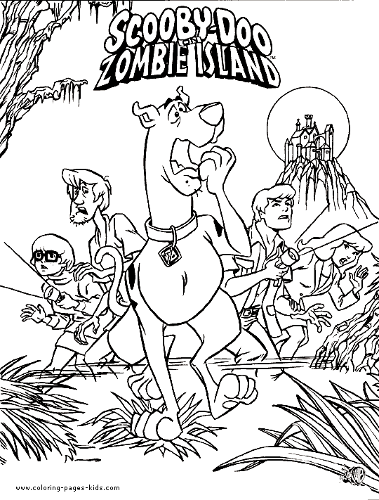 Scooby Doo color page cartoon characters coloring pages, color plate, coloring sheet,printable coloring picture