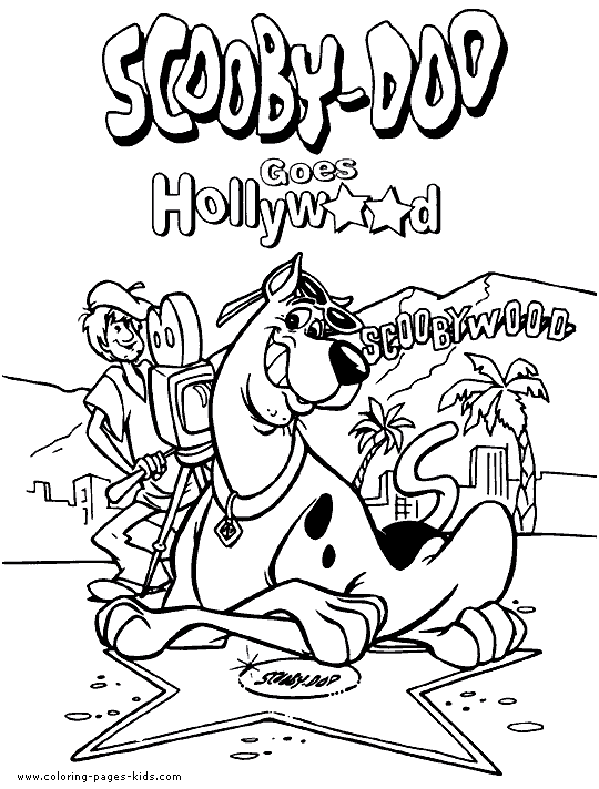 Scooby Doo color page cartoon characters coloring pages, color plate, coloring sheet,printable coloring picture