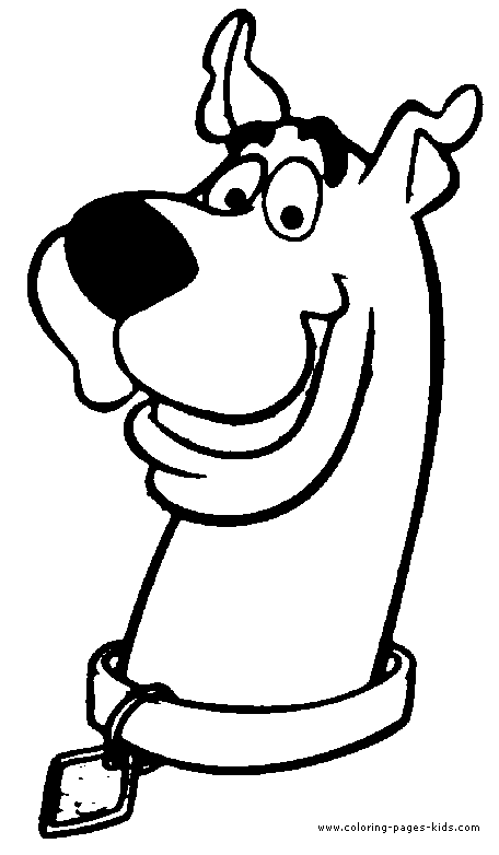 Scooby Doo color page  Coloring pages for kids  Cartoon characters coloring pages  printable 