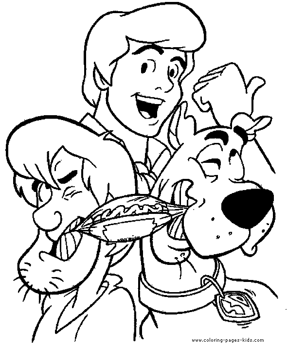 Scooby Doo color page cartoon characters coloring pages, color plate, coloring sheet,printable coloring picture