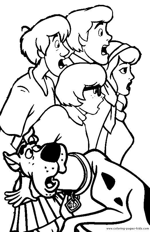 Scooby Doo color page cartoon characters coloring pages, color plate, coloring sheet,printable coloring picture