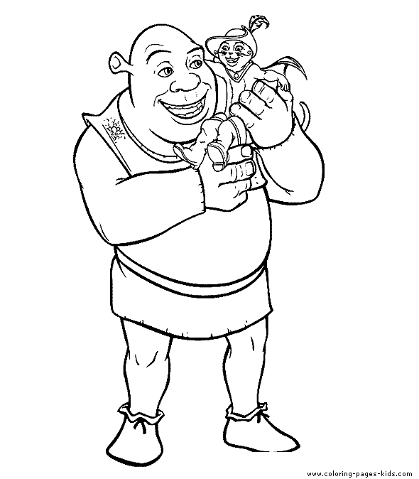 Shrek color page cartoon characters coloring pages, color plate, coloring sheet,printable coloring picture