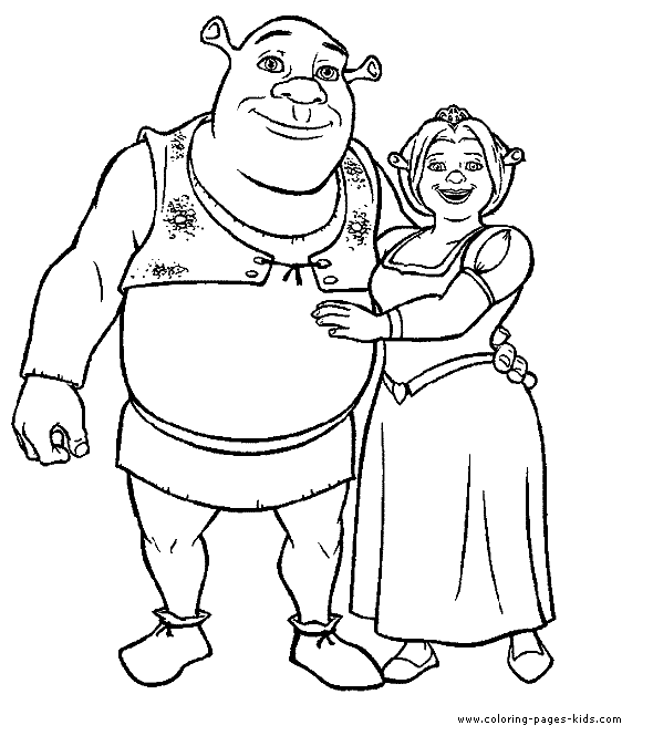 Shrek color page cartoon characters coloring pages, color plate, coloring sheet,printable coloring picture