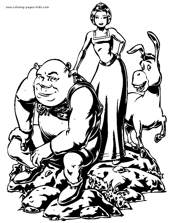 Shrek color page cartoon characters coloring pages, color plate, coloring sheet,printable coloring picture
