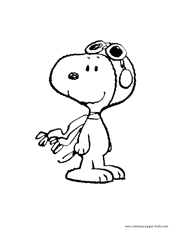 Snoopy color page peanuts 