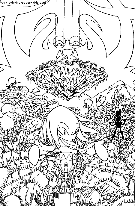 Sonic the Hedgehog color page cartoon characters coloring pages, color plate, coloring sheet,printable coloring picture