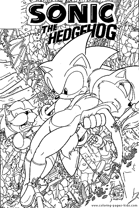 Sonic the Hedgehog color page - Coloring pages for kids ...