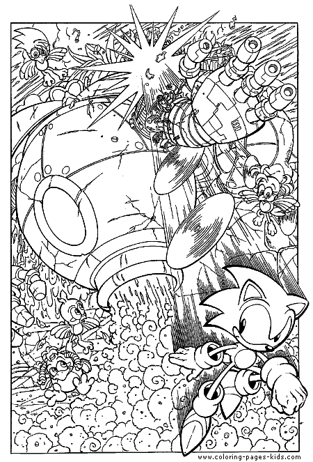 Sonic the Hedgehog color page cartoon characters coloring pages, color plate, coloring sheet,printable coloring picture