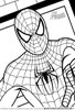 Spider-Man close-up coloring page for kids