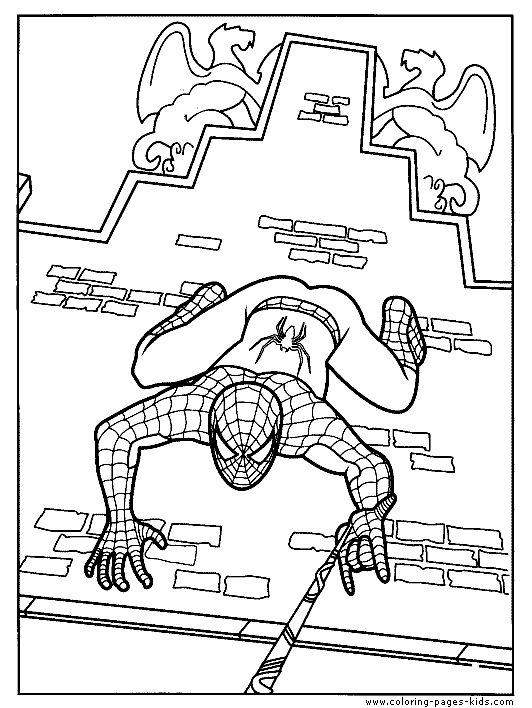 Spider-Man printable coloring page for kids