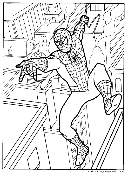Spiderman Coloring Page For Kids To Print - Spiderman