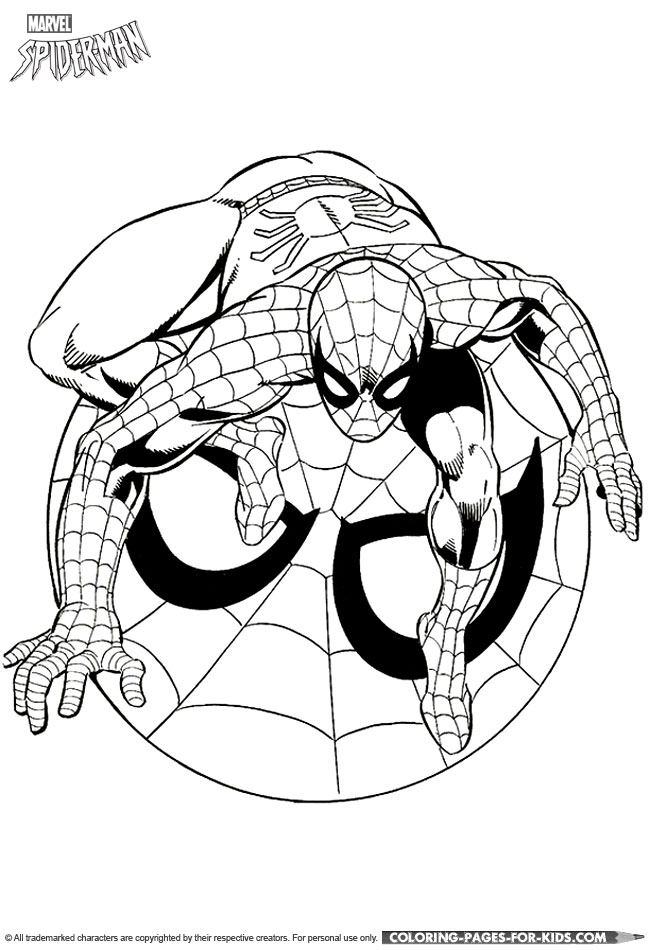 Spider-Man coloring page for kids