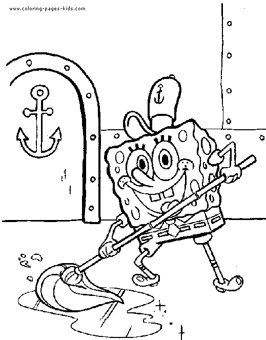 Spongebob color page, cartoon characters coloring pages, color plate, coloring sheet,printable coloring picture